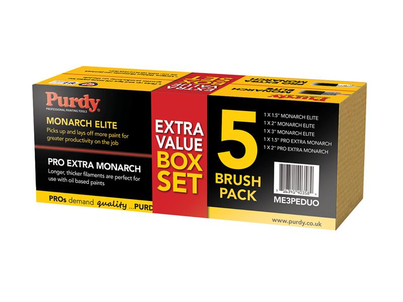 Monarch(TM) Elite(TM) & Pro-Extra(R) Monarch(TM) Brush Set, 5 Piece