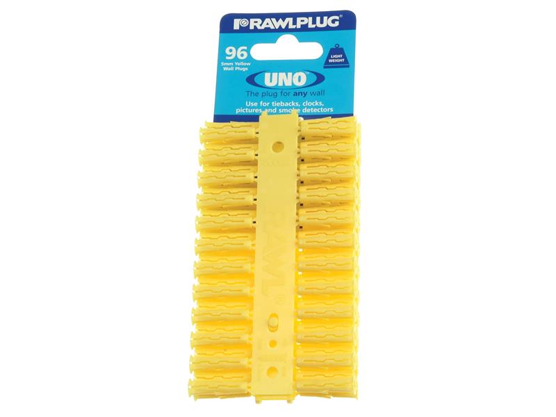 Yellow UNO(R) Plugs 5 x 24mm (Card 96)