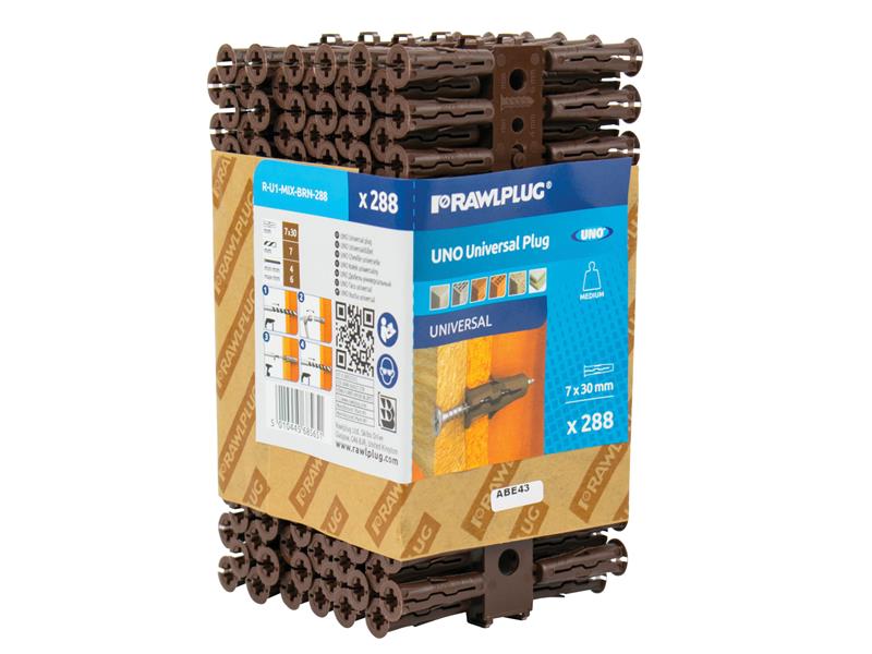Brown UNO(R) Plugs 7 x 30mm (Pack 288)