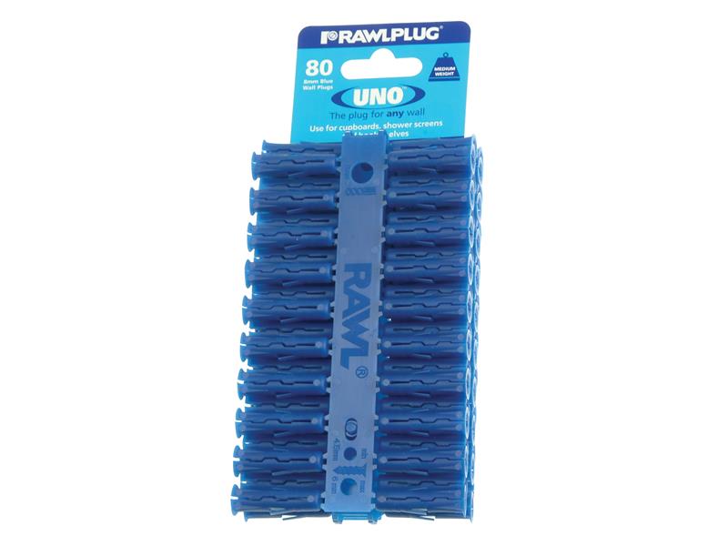 Blue UNO(R) Plugs 8 x 32mm (Card 80)