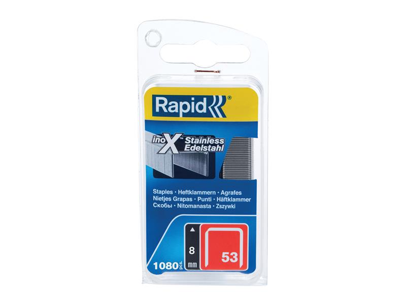 53/8B 8mm Stainless Steel Fine Wire Staples (Box 1080)