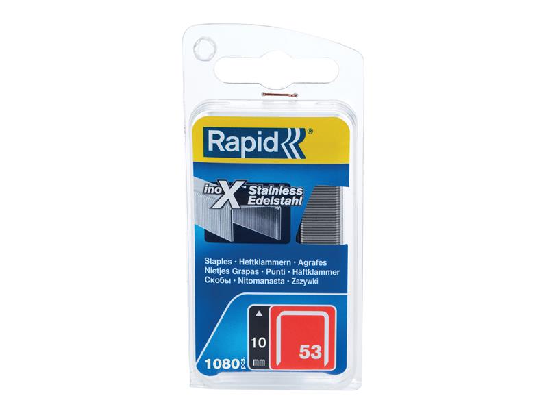 53/10B 10mm Stainless Steel Fine Wire Staples (Box 1080)