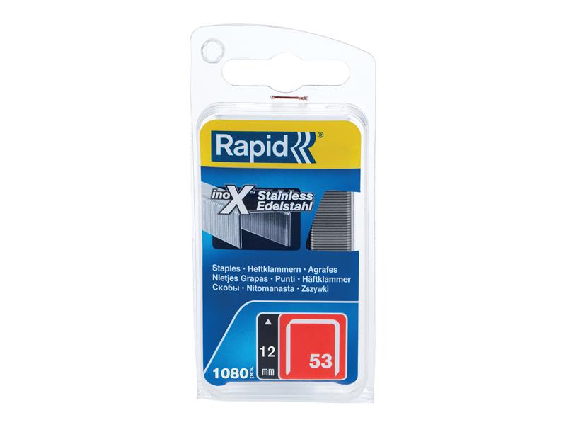 53/12B 12mm Stainless Steel Fine Wire Staples (Box 1080)