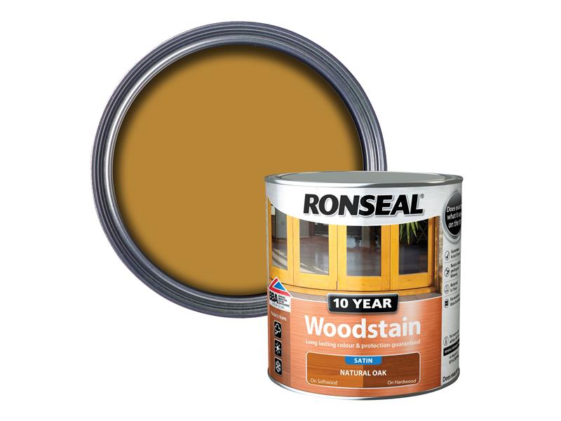 10 Year Woodstain Natural Oak 2.5 litre