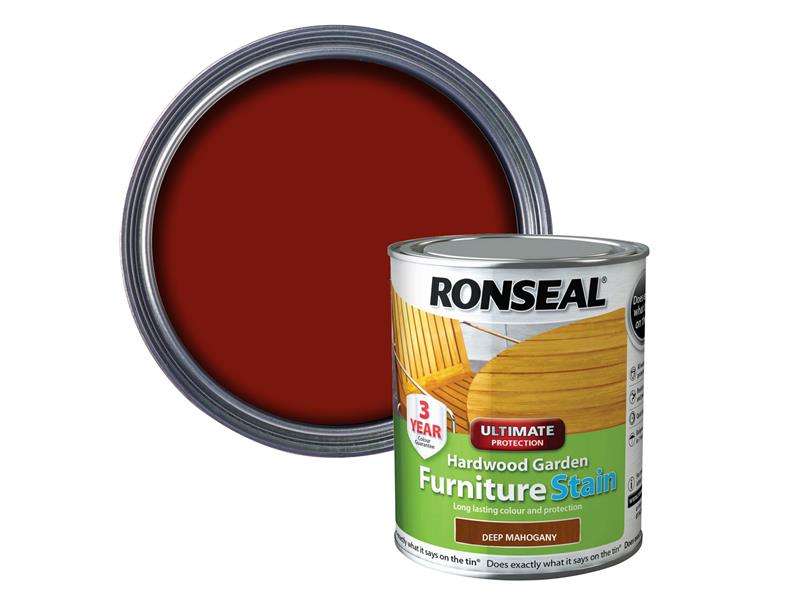 Ultimate Protection Hardwood Garden Furniture Stain Deep Mahogany 750ml