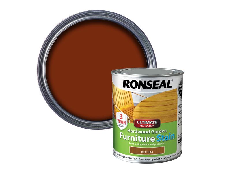 Ultimate Protection Hardwood Garden Furniture Stain Rich Teak 750ml