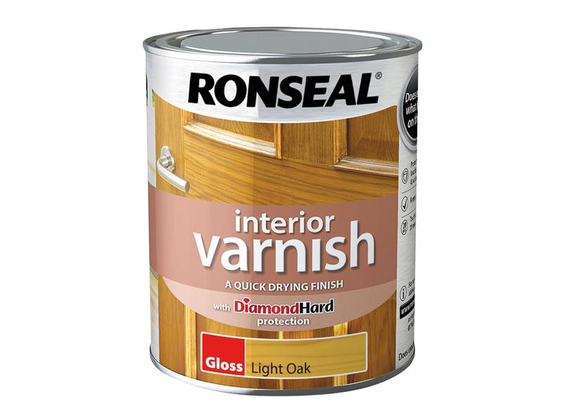 Interior Varnish Quick Dry Gloss Light Oak Gloss 750ml