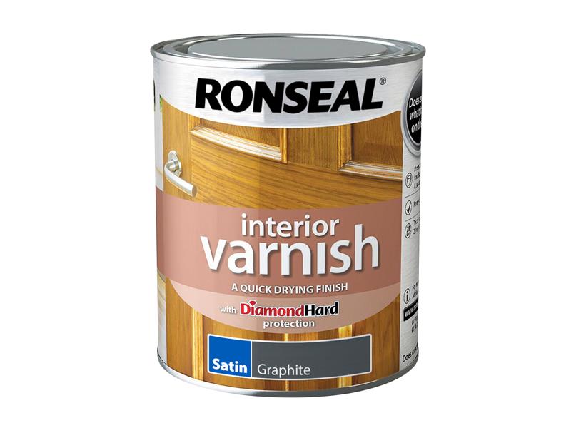 Interior Varnish Quick Dry Satin Graphite 750ml