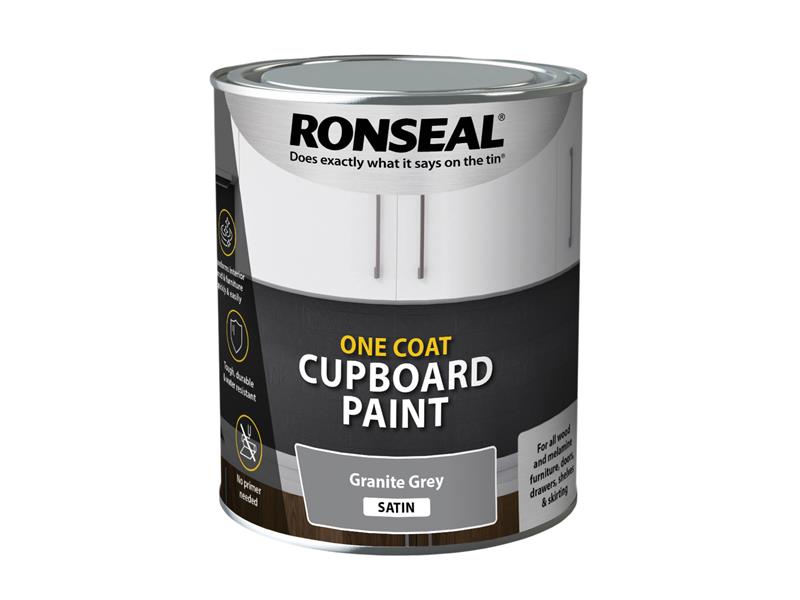 One Coat Cupboard Paint Granite Grey Satin 750ml