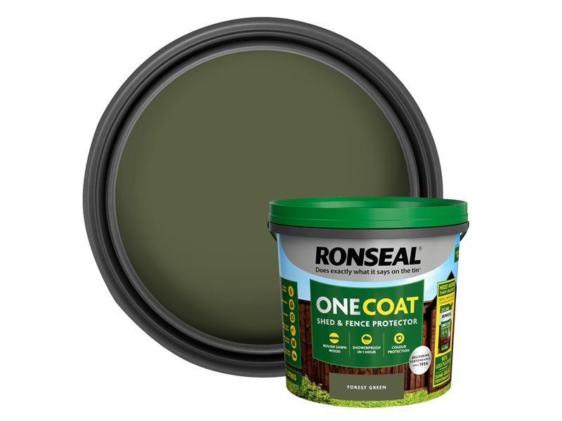 One Coat Shed & Fence Protection Forest Green 5 litre