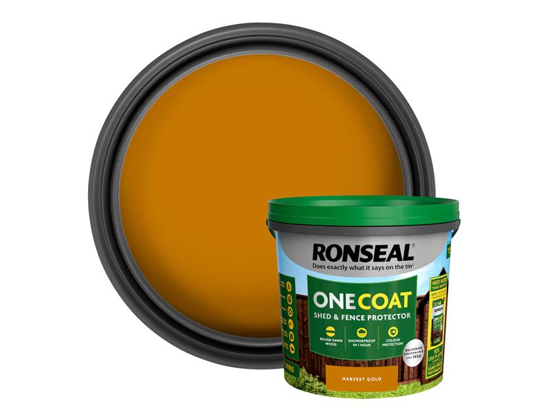 One Coat Shed & Fence Protection Harvest Gold 5 litre