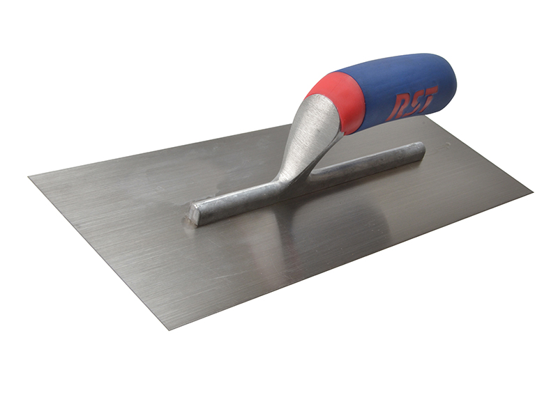 Plasterers Finishing Trowel Carbon Steel Soft Touch Handle 13 x 4.1/2in
