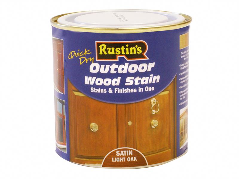 Quick Dry Exterior Woodstain Satin Light Oak 250ml