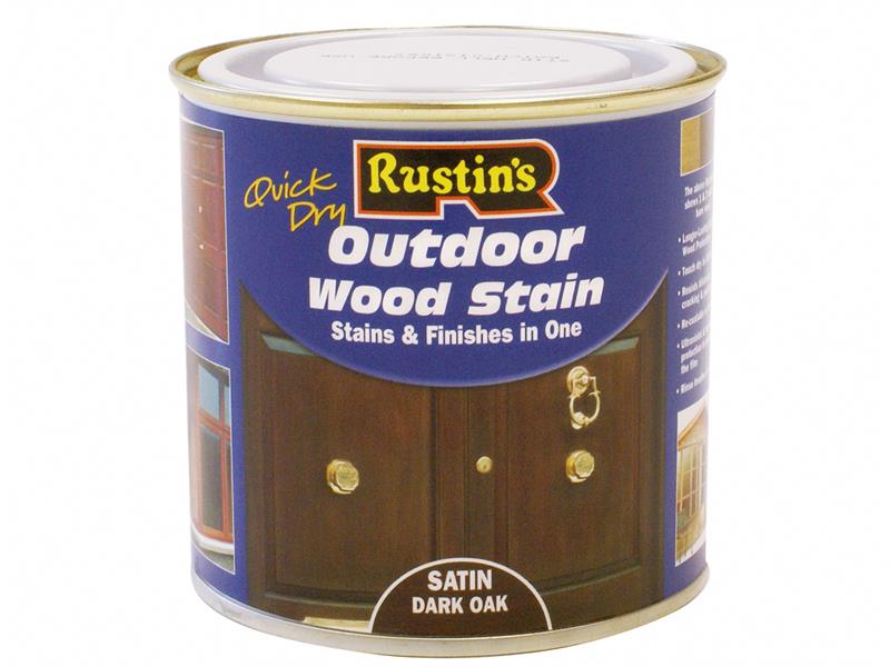 Quick Dry Exterior Woodstain Satin Dark Oak 250ml