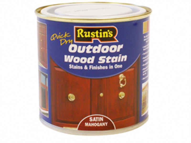 Quick Dry Exterior Woodstain Satin Mahogany 500ml