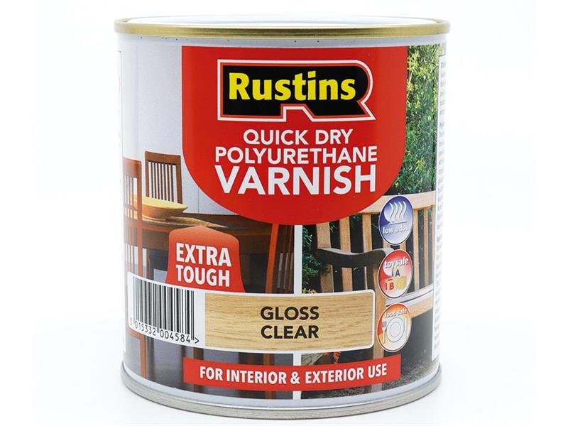 Quick Dry Polyurethane Varnish Gloss Clear 500ml POGCW500