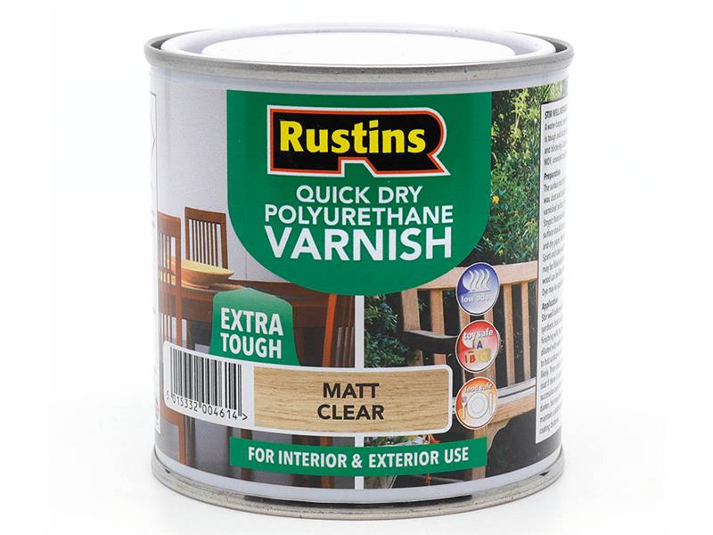 Quick Dry Polyurethane Varnish Matt Clear 250ml POMCW250