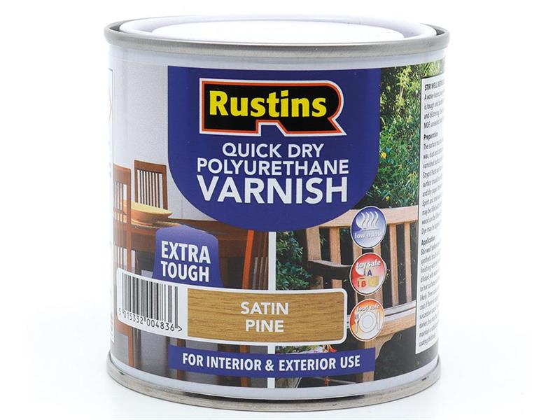 Quick Dry Polyurethane Varnish Satin Pine 250ml PSPIW250