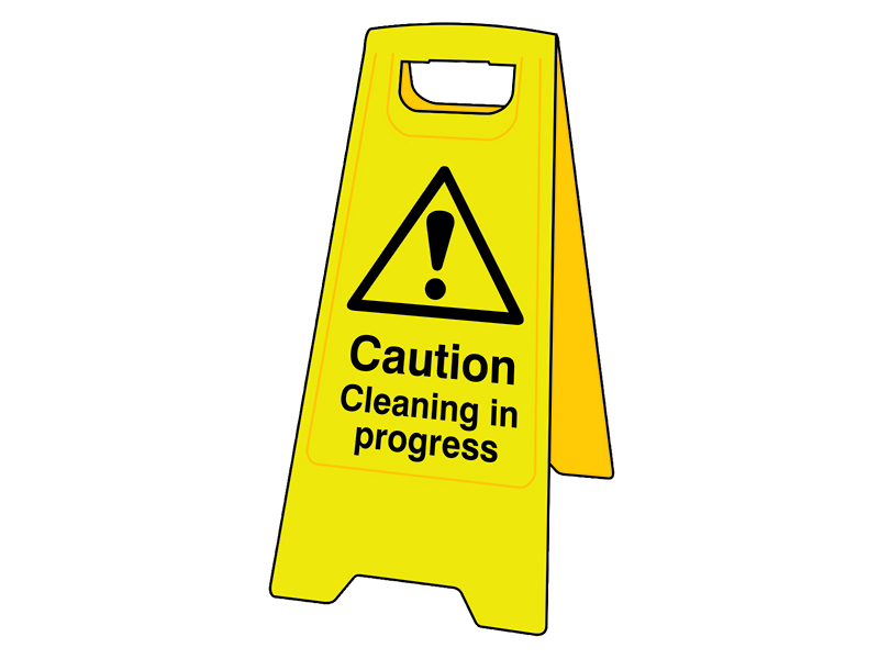 Caution Cleaning In Progress - Heavy Duty A Board