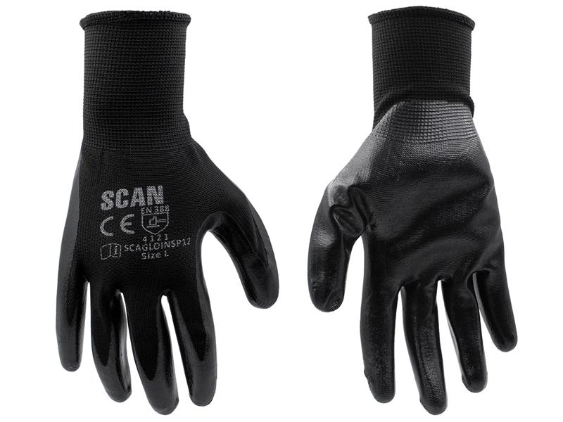 Seamless Inspection Gloves - L (Size 9) (pack 12)