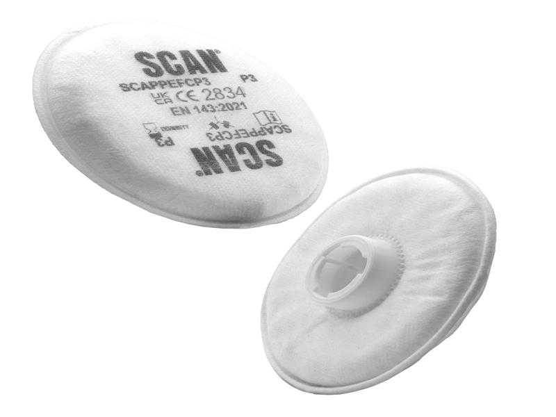 Twin Half Mask P3 Particle Filter Cartridge (Pack of 2)