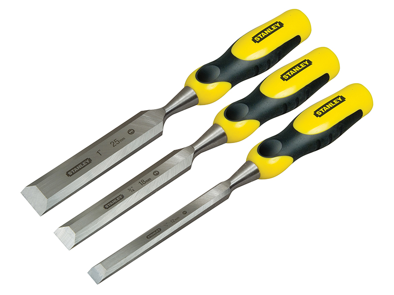 DYNAGRIP(TM) Bevel Edge Chisel with Strike Cap Set, 3 Piece