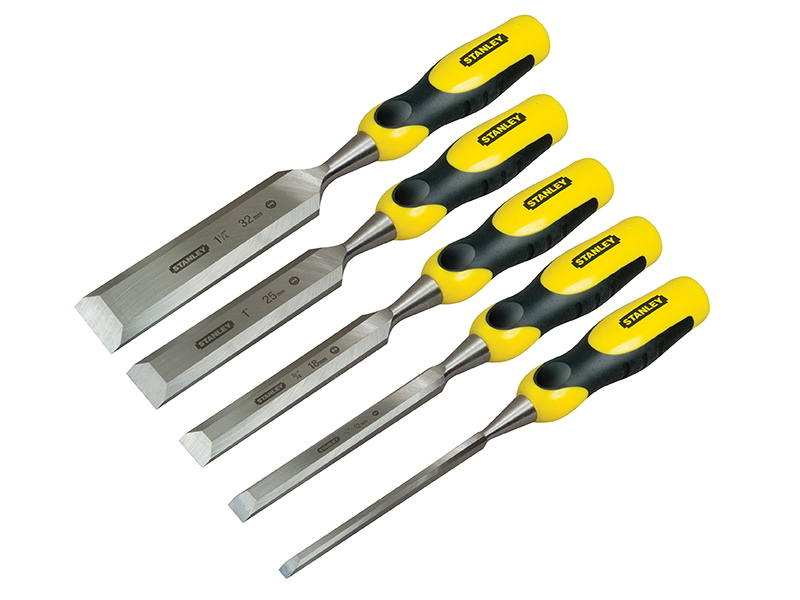 DYNAGRIP(TM) Bevel Edge Chisel with Strike Cap Set, 5 Piece
