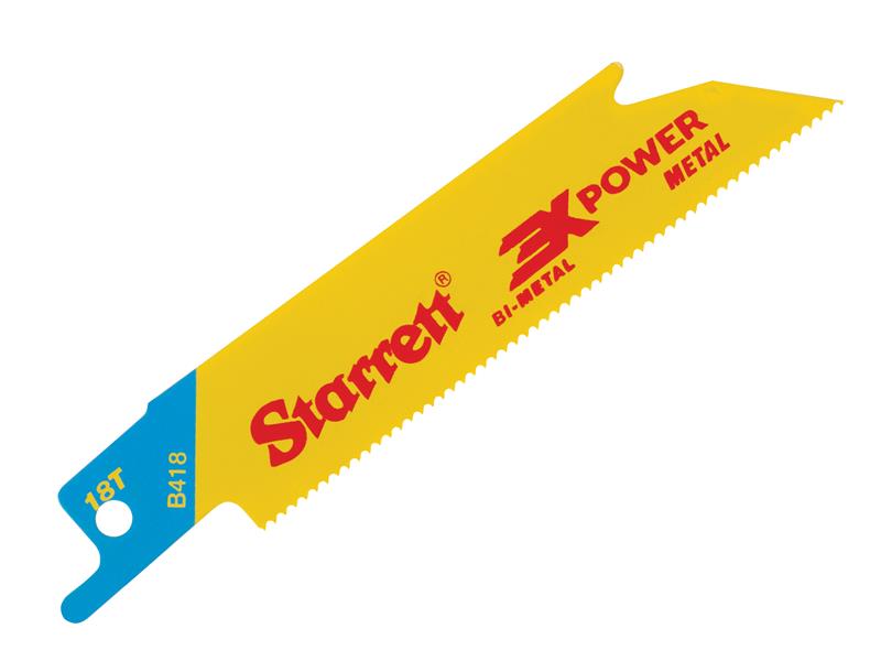 B418-5 Bi-Metal Reciprocating Blade, Metal Straight 100mm 18 TPI (Pack 5)