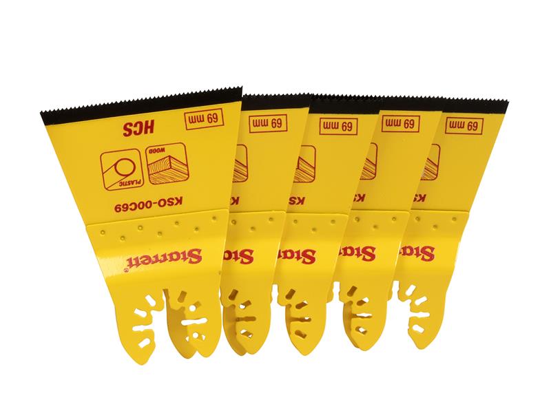 KSO-00C69-5 Flat-sided HCS Oscillating Blade 69 x 42mm x 18 TPI Pack of 5