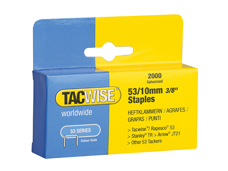 53 Light-Duty Staples 10mm (Type JT21  A)  (Pack 2000)