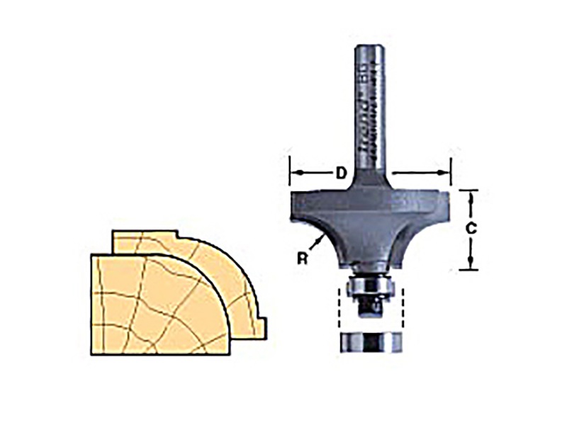 46/160 x 1/2 TCT Bearing Guided Ovolo & Round Over 16mm Radius