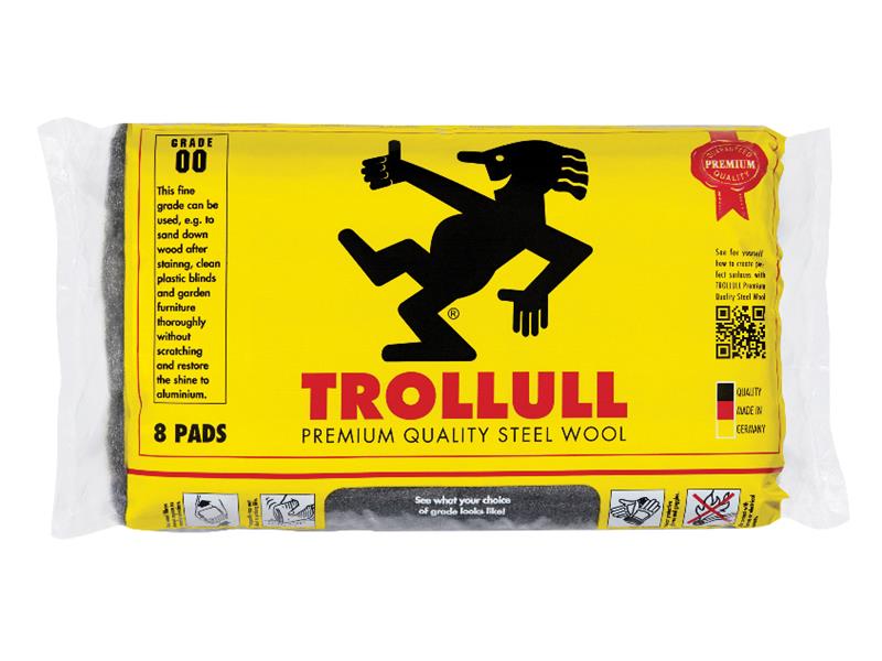 Extra Large Steel Wool Pads Grade 00 (Pack 8)