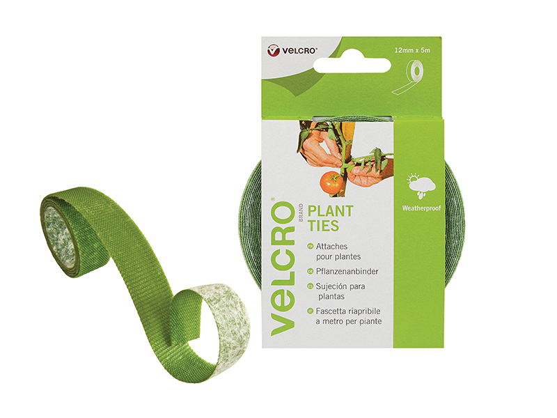 VELCRO(R) Brand ONE-WRAP(R) Plant Ties 12mm x 5m Green