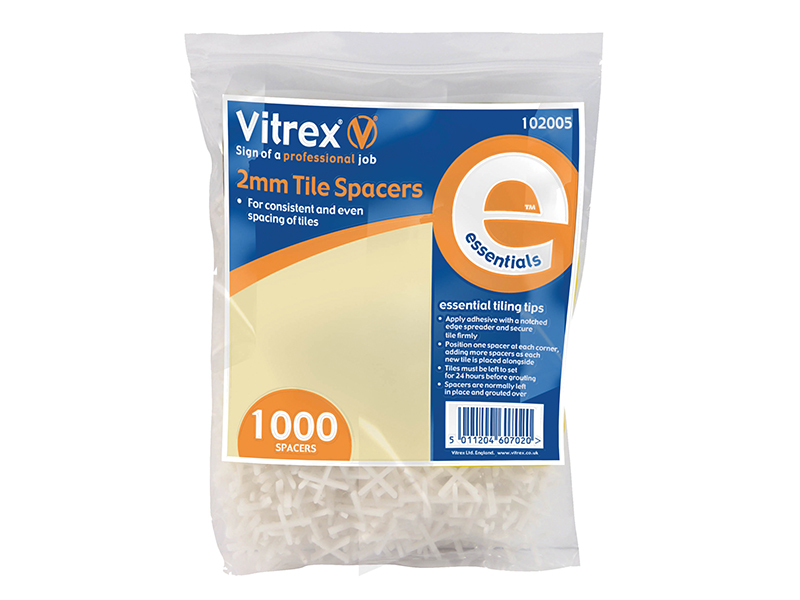 Essential Tile Spacers 2mm (Pack 1000)