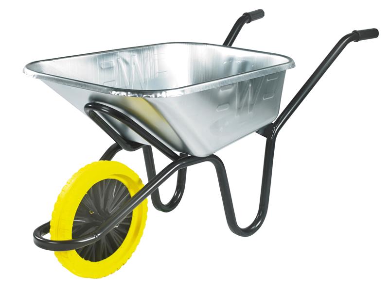 120L Galvanised Heavy-Duty Invincible Wheelbarrow - Puncture Proof