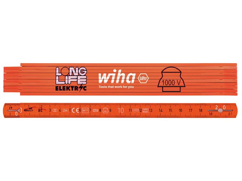 Longlife(R) Electricians Folding Ruler 2m