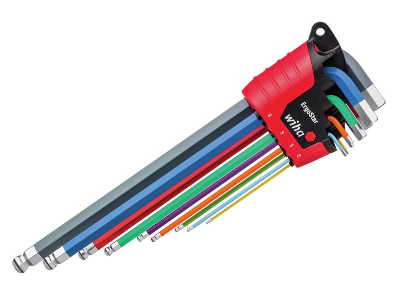 ErgoStar MagicRing(R) Colour Hex Ball End L-key Set, 9 Piece