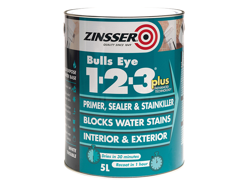 Bulls Eye(R) 1-2-3 Plus Primer, Sealer & Stain Killer White 1 litre